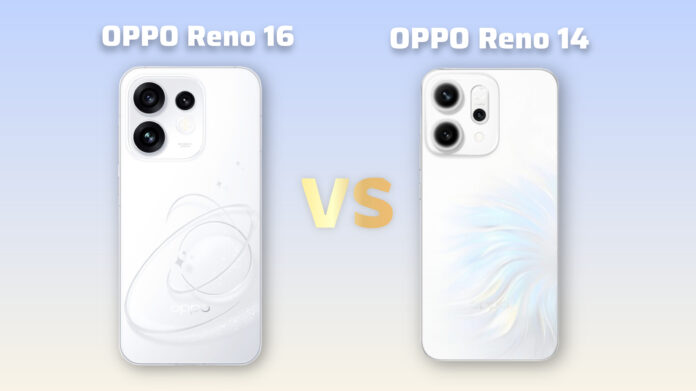Oppo Reno 16 vs Oppo reno 14