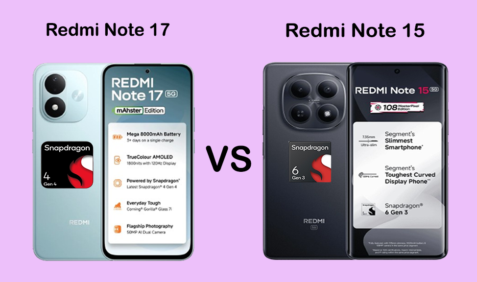Redmi Note 17 VS Redmi note 15